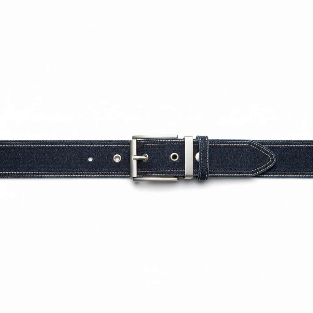 Denim Belt Flat Lay